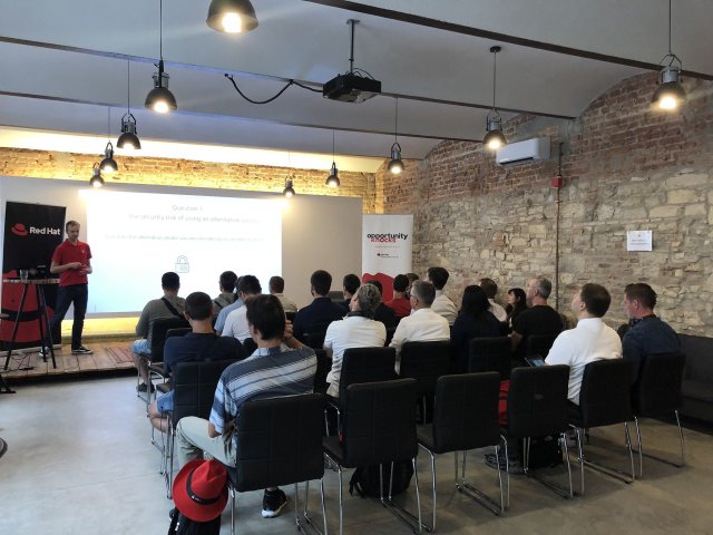 Našlapaná Red Hat snídaně v Truhlárně