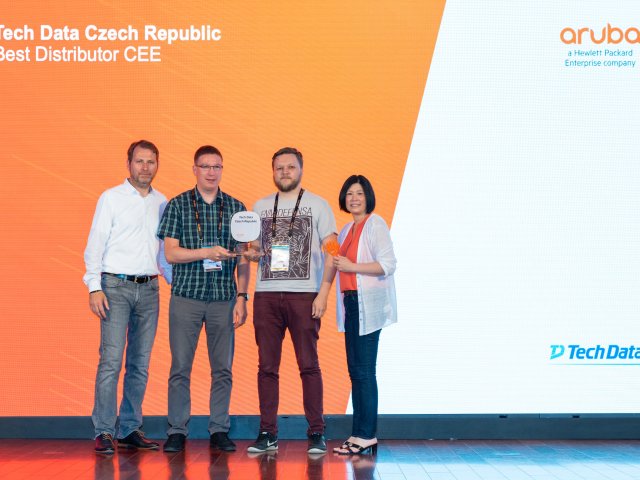 Tech Data Česká republika nejlepším distributorem HPE Aruba v rámci střední a východní Evropy.