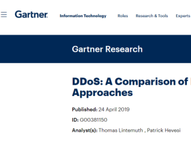 Gartner zmiňuje řešení Flowmon DDoS