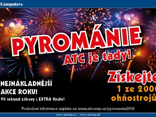 Získejte ohňostroj z ATC Pyrománie 2018