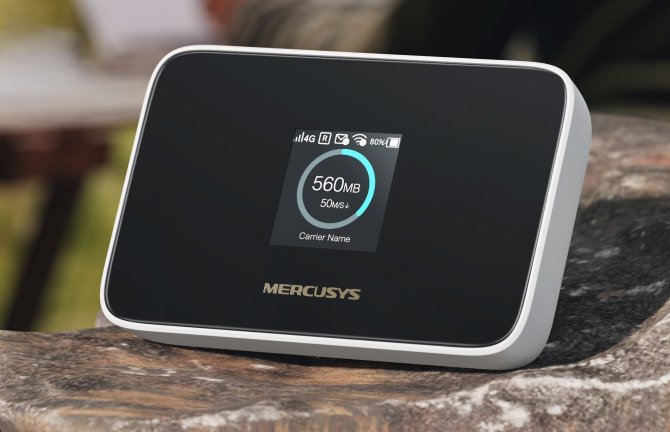 Přenosný 4G LTE Wi-Fi router Mercusys MT115 zajistí Wi-Fi kdekoli v dosahu mobilního signálu