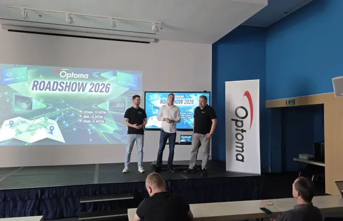 Optoma na jarní roadshow 2026 představila partnerům v Česku a na Slovensku novinky z ISE