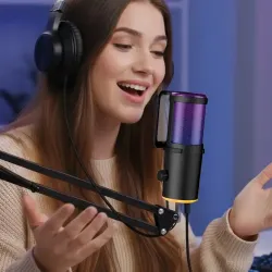 Mikrofon Genius MIC-S400U má dva konektory a uplatní se nejen při streamování