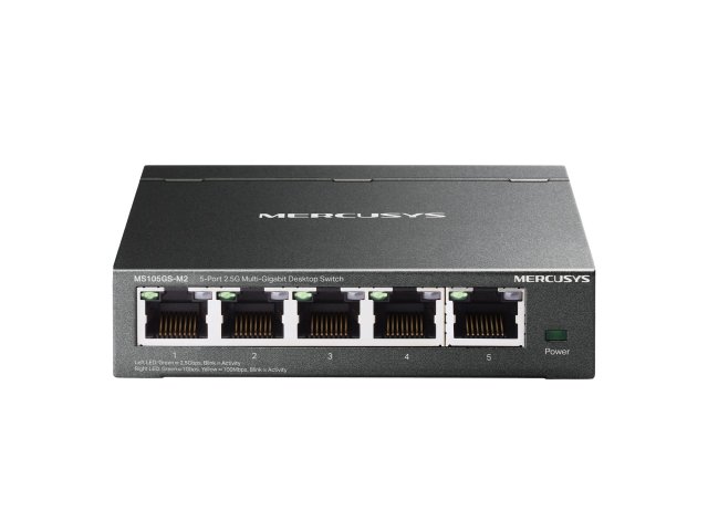 Mercusys MS105GS-M2: Kompaktní 2,5gigabitový switch pro rychlou domácí i kancelářskou síť