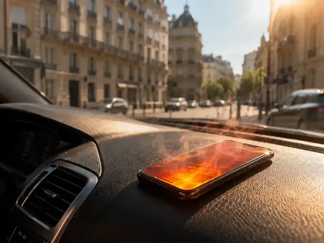 Až 80 °C na palubní desce: letní horko může zničit baterii mobilu