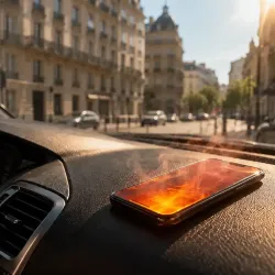 Až 80 °C na palubní desce: letní horko může zničit baterii mobilu