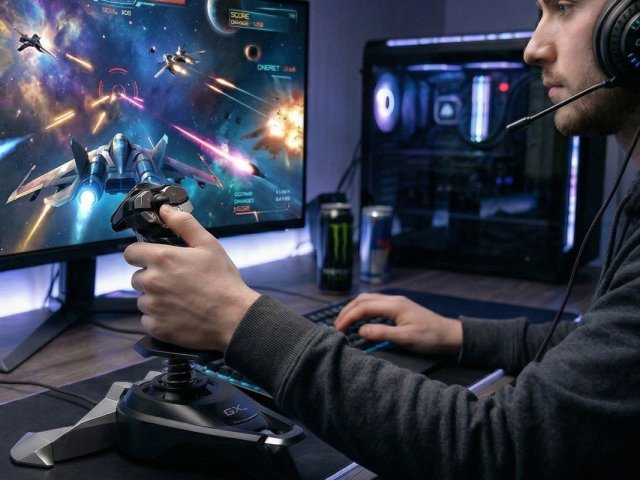 Genius představil joystick MaxFire F27 pro letecké simulátory