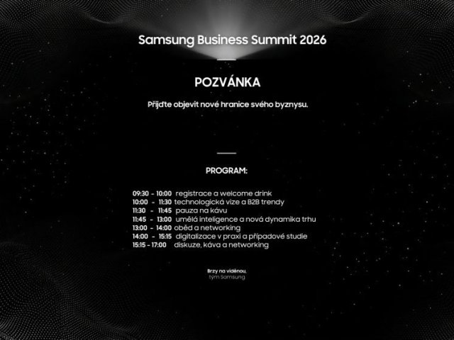 Samsung Business Summit 2026: objevte nové hranice svého podnikání
