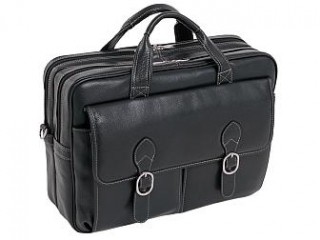 Elegantní, rpsotorná a účelná kožená notebooková taška McKlein.