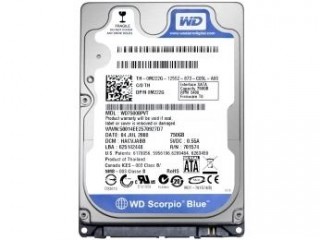 WD Scorpio Blue 750 GB.