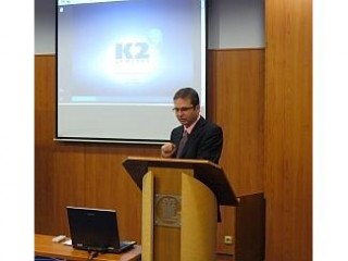 Karel Stýblo, technický ředitel, pri uvedení datového centra K2