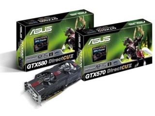 Grafické karty Asus GTX 580 a GTX 570