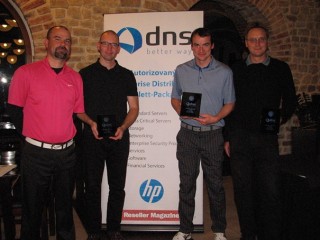 Zleva: Jan Zeman (HP), Jan Zápotočný (HP), Jiří Zeman (HP) a Richard Šedivý (Your IT)