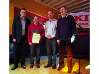 Miroslav Tyburec (Oki), Jiří Kárník (JVM Computers), Martin Kozdera (Oki), Jiří Sedláček (Oki)