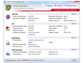 Uživatelské rozhraní TrustPort Total Protection 2011.