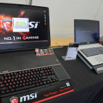 Stánek MSI nabízel k vyzkoušení výkonné herní stroje