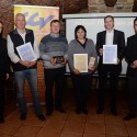 Zleva David Reichel za CCV Informační systémy, Pavel Golasík  a Pavel Valný z Nestlé, Michaela Malíková za Internet Mall, Petr Cabadaj za sport port a Petr Ondrášek za EDIZone